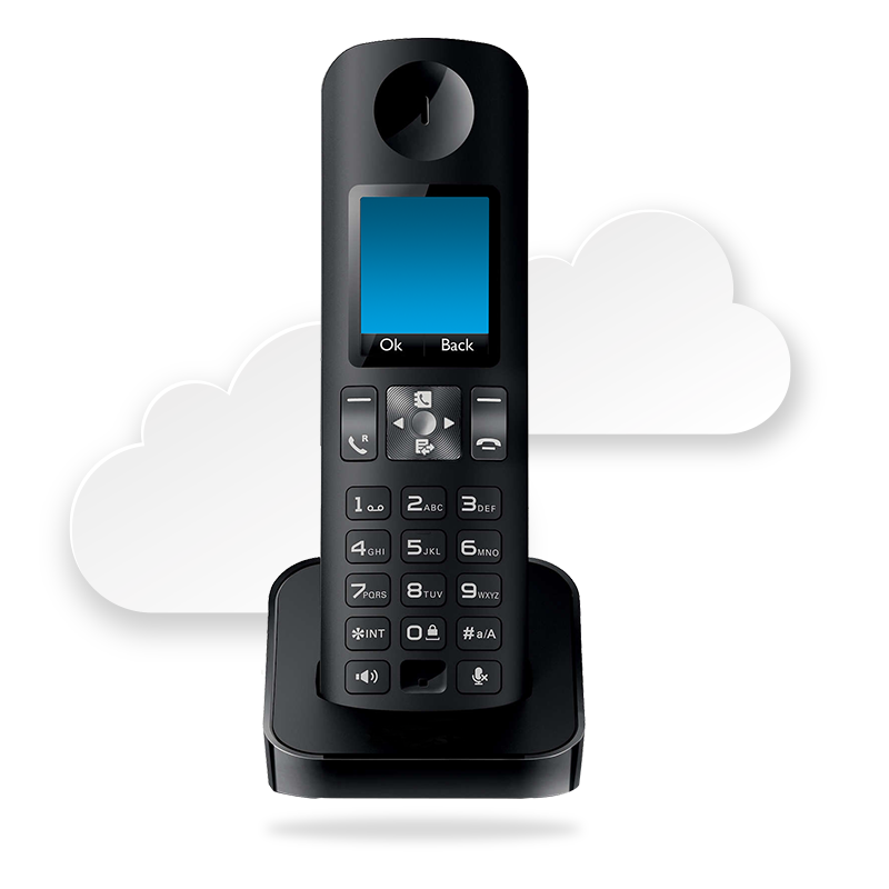 Telefoon met wolkjes erachter