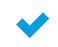 Blue checkmark Blue checkmark