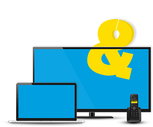 Tv, modem en telefoon