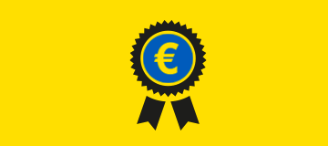 Medaille met euroteken erin