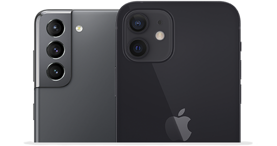 camera vergelijking iphone 12 en samsung galaxy s21