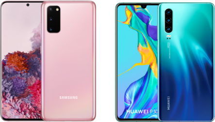 huawei p30 lite vs samsung s20 fe