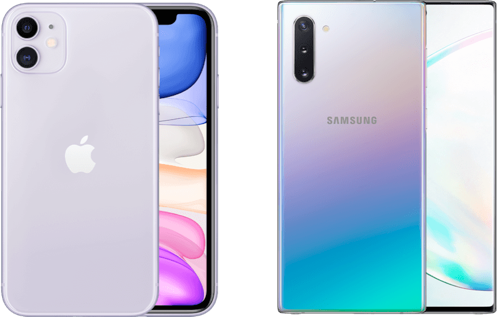 Eerbetoon Surrey creatief iPhone 11 versus Samsung Galaxy Note10 | Tele2